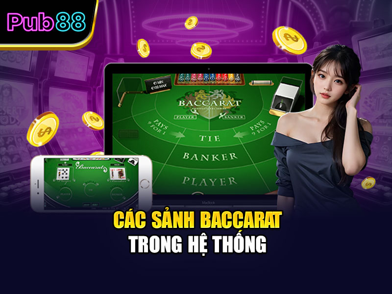 Các sảnh baccarat trong hệ thống